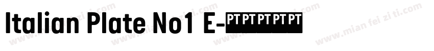 Italian Plate No1 E字体转换
